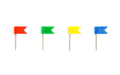 Image showing Four color pins