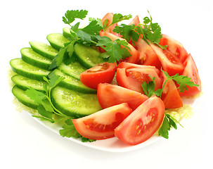 Image showing Fresh vegetable on plate