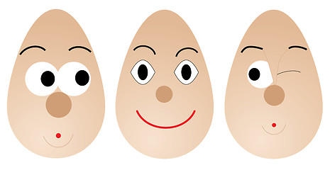 Image showing eggs with faces