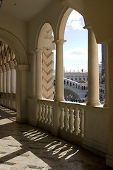 Image showing Venetian Balcony Columns and Arches in Las Vegas