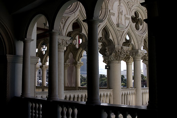 Image showing Venetian Balcony Column Design and Arches in Las Vegas