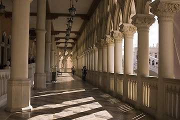 Image showing Venetian Balcony Columns and Arches in Las Vegas