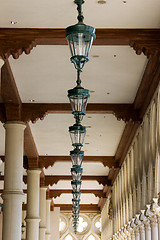 Image showing Italian Style Ceiling Lamps in a Row in Venetian , Las Vegas