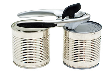Image showing Cans and can-opener