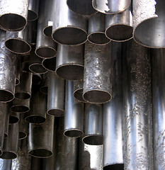 Image showing Monument, Sibelius, pipes, metal, Helsinki, sight, music, body, 