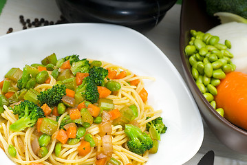 Image showing vegetable pasta