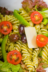 Image showing italian fusilli pasta salad