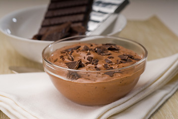 Image showing fresh homemade chocolate mousse