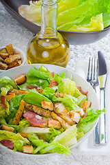 Image showing fresh homemade ceasar salad