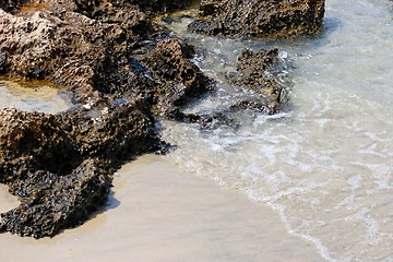 Image showing Rocks at the sea coast