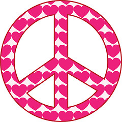 Image showing Heart Peace Sign
