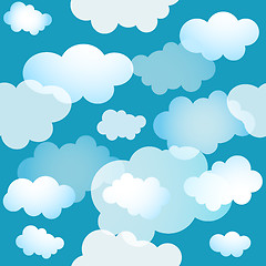 Image showing Spring  seamless blue background