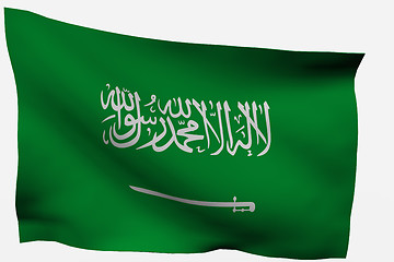 Image showing Saudi Arabia 3D flag
