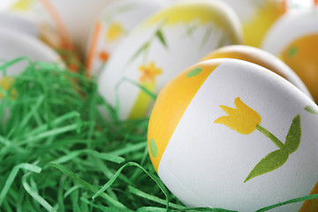 Image showing Painted easter eggs 