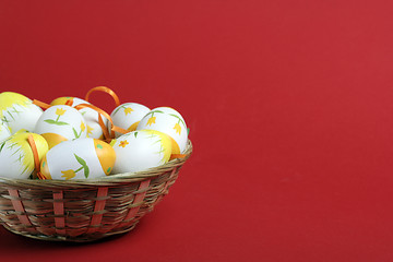 Image showing Painted easter eggs 