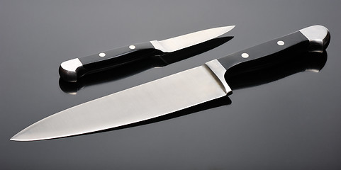 Image showing Two kitchen knives