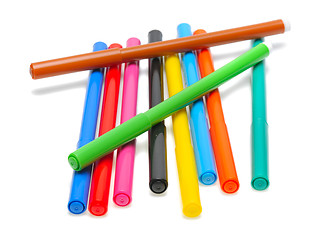 Image showing Colored felt pens