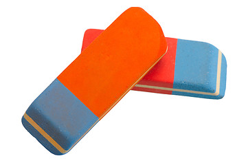 Image showing Two erasers