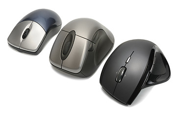 Image showing Modern wireless computer mouses