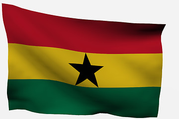 Image showing Ghana 3D flag