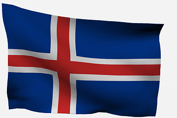 Image showing Iceland 3D flag