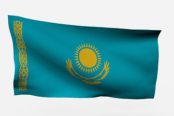 Image showing kazajistan 3d flag