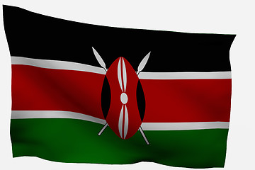 Image showing Kenya 3d flag
