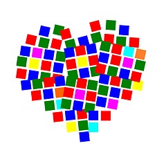 Image showing square heart