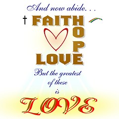 Image showing faith, hope and love