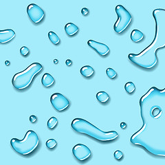 Image showing transparent water drops