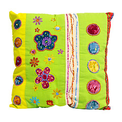 Image showing Green pillow