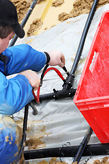 Image showing A geothermal heating system is built.