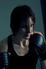 Image showing Female boxer
