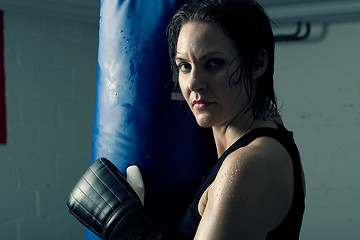 Image showing Female boxer