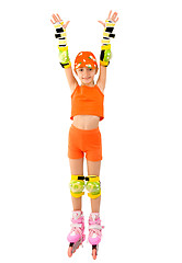 Image showing The girl on roller skates