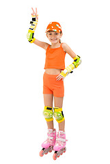 Image showing The girl on roller skates