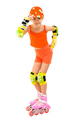 Image showing The girl on roller skates