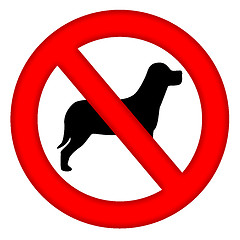 Image showing No Dogs Area Sign