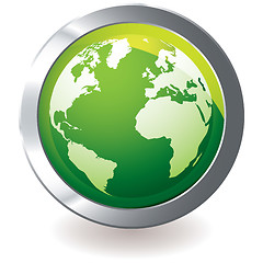 Image showing green icon earth globe