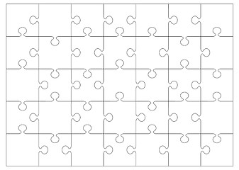 Image showing jigsaw outline background