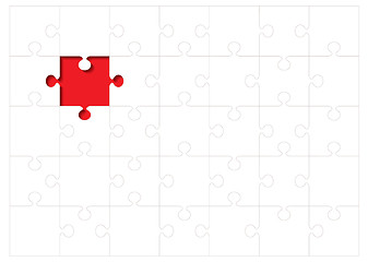 Image showing jigsaw outline concept