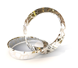 Image showing silver wedding rings