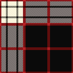 Image showing tartan black and red