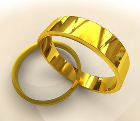 Image showing gold wedding rings