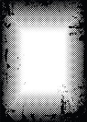 Image showing grunge halftone border