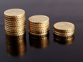 Image showing Coin piles