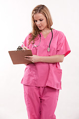 Image showing Attractive caucasian nurse doctor 