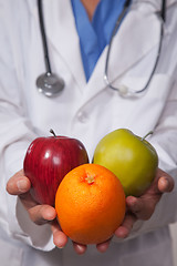 Image showing Doctor recommending healthy diet