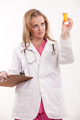 Image showing Attractive caucasian nurse doctor 