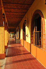 Image showing Sidewalk in Tlaquepaque district, Guadalajara, Mexico
